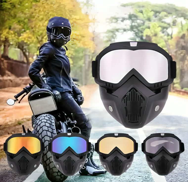 Face Helmet Mask for Bike Riders with Glasses