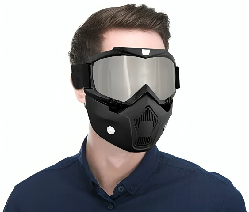 Face Helmet Mask for Bike Riders with Glasses